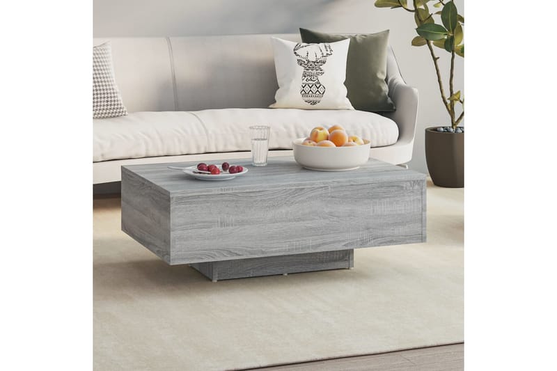 beBasic Salongbord grå sonoma 85x55x31 cm konstruert tre - GrÃ¥ - Møbler - Bord - Avlastningsbord - Lampebord & sidebord