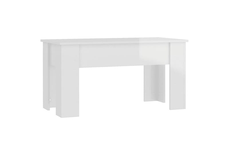 beBasic Salongbord høyglans hvit 101x49x52 cm konstruert tre - Hvit - Lampebord & sidebord - Brettbord og småbord
