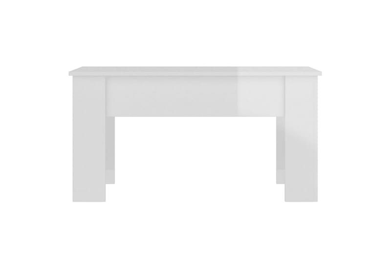 beBasic Salongbord høyglans hvit 101x49x52 cm konstruert tre - Hvit - Lampebord & sidebord - Brettbord og småbord