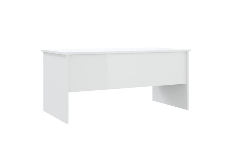 beBasic Salongbord høyglans hvit 102x50,5x46,5 cm konstruert tre - Hvit - Lampebord & sidebord - Brettbord og småbord