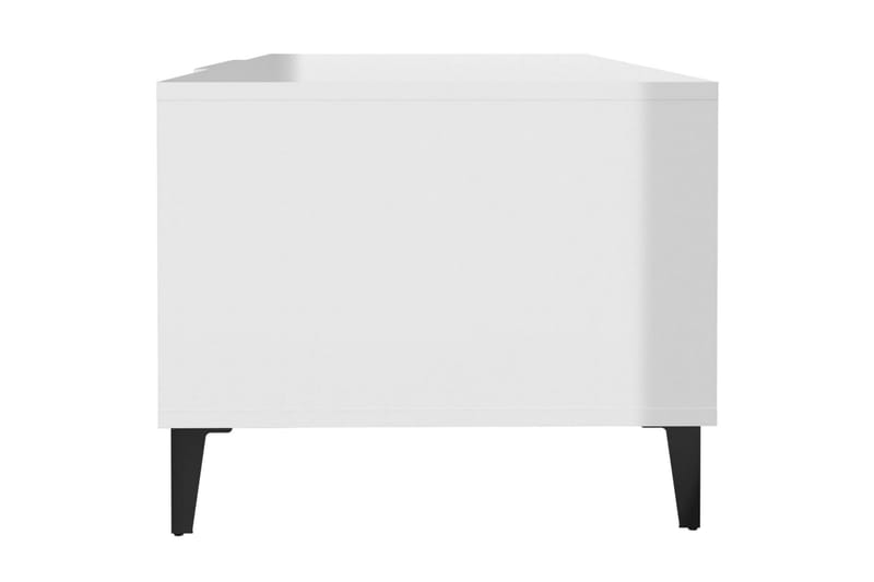 beBasic Salongbord høyglans hvit 102x50x40 cm konstruert tre - Hvit - Lampebord & sidebord - Brettbord og småbord