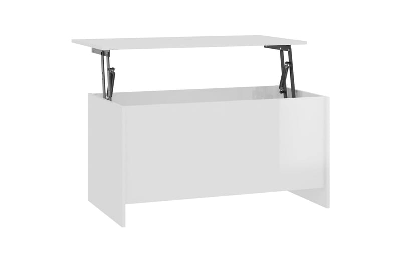 beBasic Salongbord høyglans hvit 102x55,5x52,5 cm konstruert tre - Hvit - Lampebord & sidebord - Brettbord og småbord