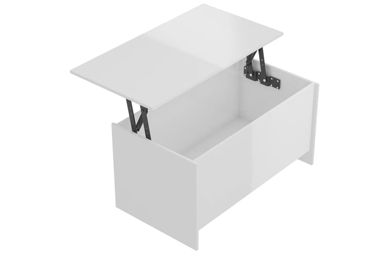 beBasic Salongbord høyglans hvit 102x55,5x52,5 cm konstruert tre - Hvit - Lampebord & sidebord - Brettbord og småbord