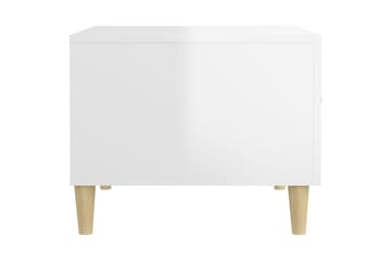 beBasic Salongbord høyglans hvit 50x50x40 cm konstruert tre - Hvit - Møbler - Bord - Avlastningsbord - Lampebord & sidebord