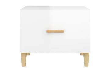 beBasic Salongbord høyglans hvit 50x50x40 cm konstruert tre - Hvit - Møbler - Bord - Avlastningsbord - Lampebord & sidebord