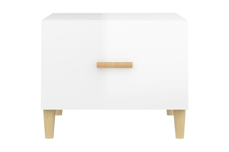 beBasic Salongbord høyglans hvit 50x50x40 cm konstruert tre - Hvit - Møbler - Bord - Avlastningsbord - Lampebord & sidebord