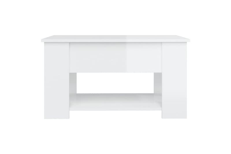 beBasic Salongbord høyglans hvit 79x49x41 cm konstruert tre - Hvit - Lampebord & sidebord - Brettbord og småbord