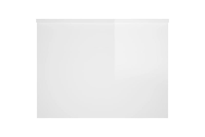 beBasic Salongbord høyglans hvit 80x55,5x41,5 cm konstruert tre - Hvit - Lampebord & sidebord - Brettbord og småbord