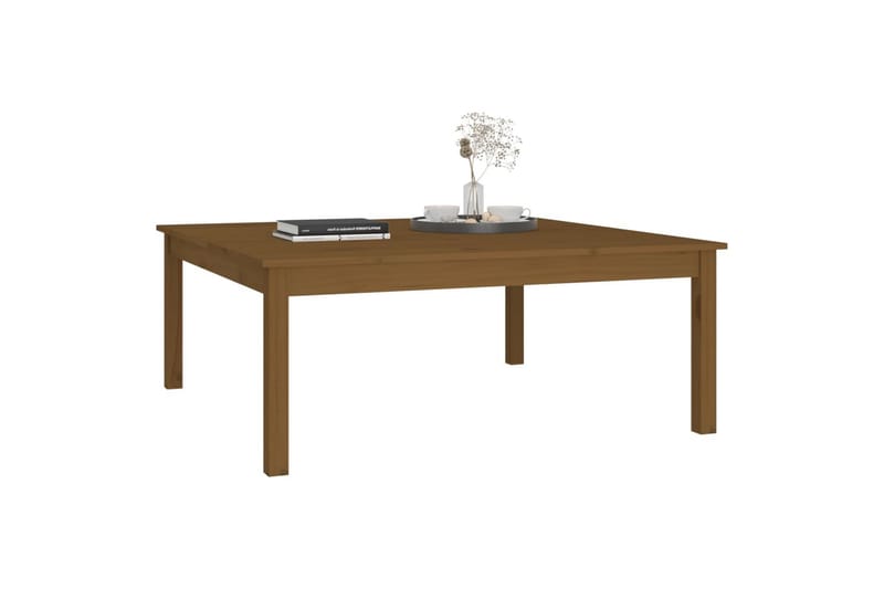 beBasic Salongbord honningbrun 100x100x40 cm heltre furu - Brun - Møbler - Bord - Avlastningsbord - Lampebord & sidebord