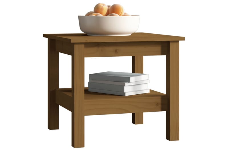 beBasic Salongbord honningbrun 45x45x40 cm heltre furu - Brun - Lampebord & sidebord - Brettbord og småbord