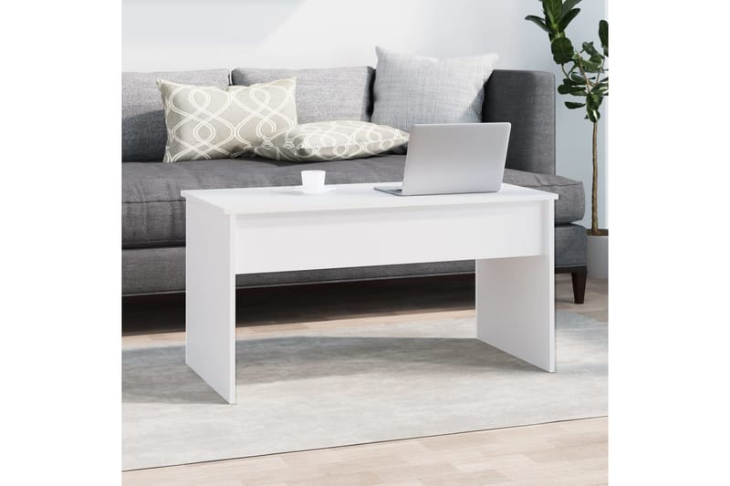 beBasic Salongbord hvit 102x50,5x52,5 cm konstruert tre - Hvit - Lampebord & sidebord - Brettbord og småbord