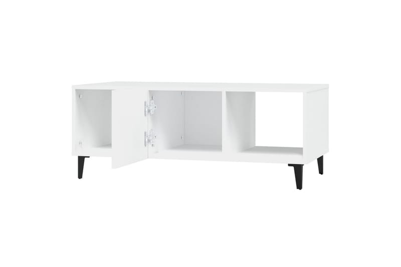 beBasic Salongbord hvit 102x50x40 cm konstruert tre - Hvit - Lampebord & sidebord - Brettbord og småbord