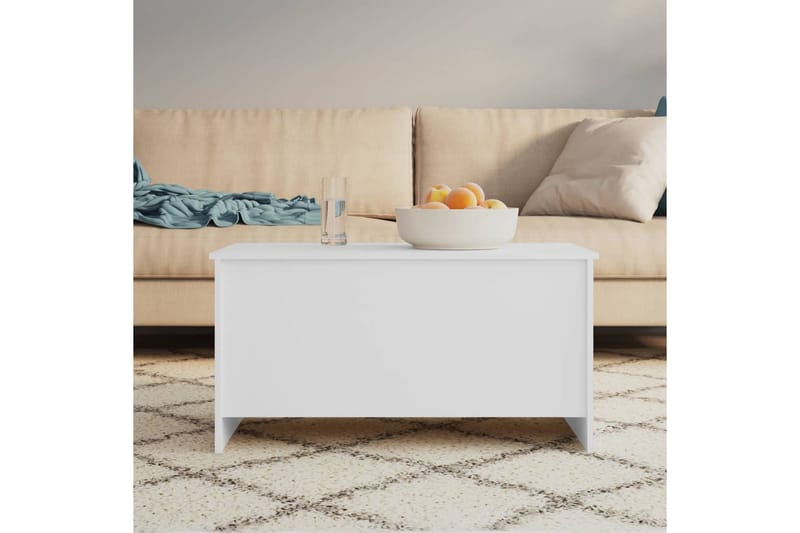 beBasic Salongbord hvit 102x55,5x52,5 cm konstruert tre - Hvit - Lampebord & sidebord - Brettbord og småbord