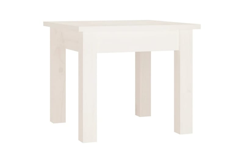 beBasic Salongbord hvit 35x35x30 cm heltre furu - Hvit - Møbler - Bord - Avlastningsbord - Lampebord & sidebord