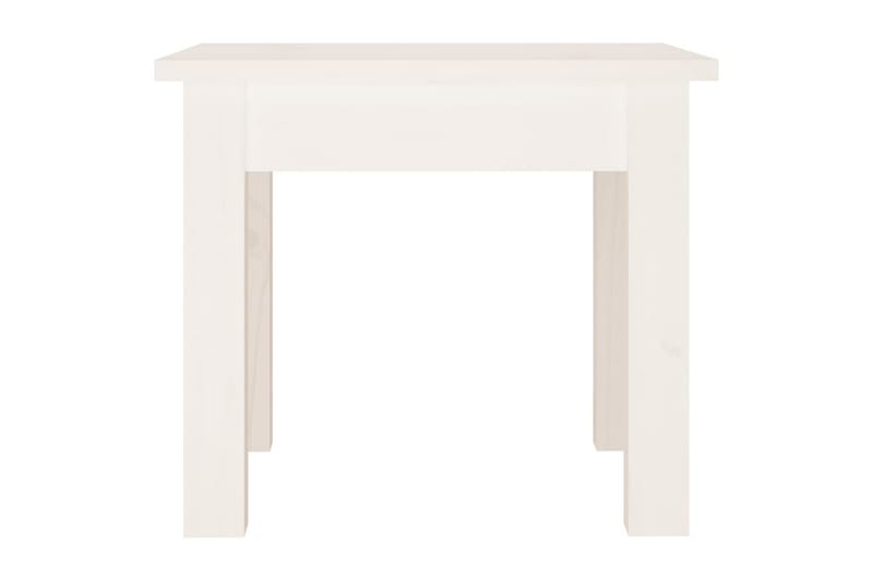 beBasic Salongbord hvit 35x35x30 cm heltre furu - Hvit - Møbler - Bord - Avlastningsbord - Lampebord & sidebord