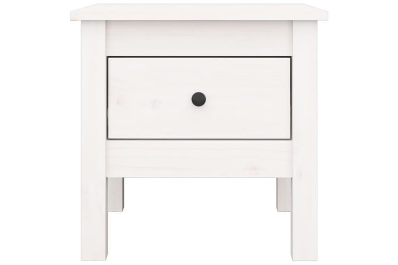 beBasic Salongbord hvit 40x40x39 cm heltre furu - Hvit - Møbler - Bord - Avlastningsbord - Lampebord & sidebord