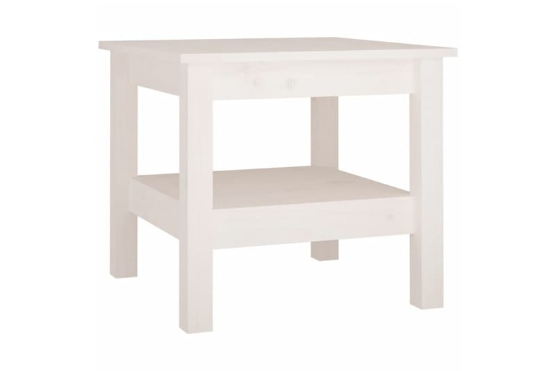 beBasic Salongbord hvit 45x45x40 cm heltre furu - Hvit - Møbler - Bord - Avlastningsbord - Lampebord & sidebord