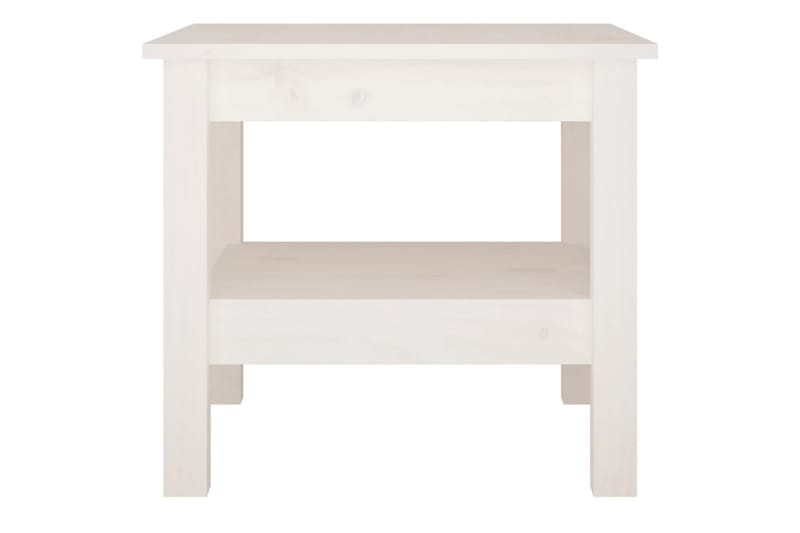 beBasic Salongbord hvit 45x45x40 cm heltre furu - Hvit - Møbler - Bord - Avlastningsbord - Lampebord & sidebord