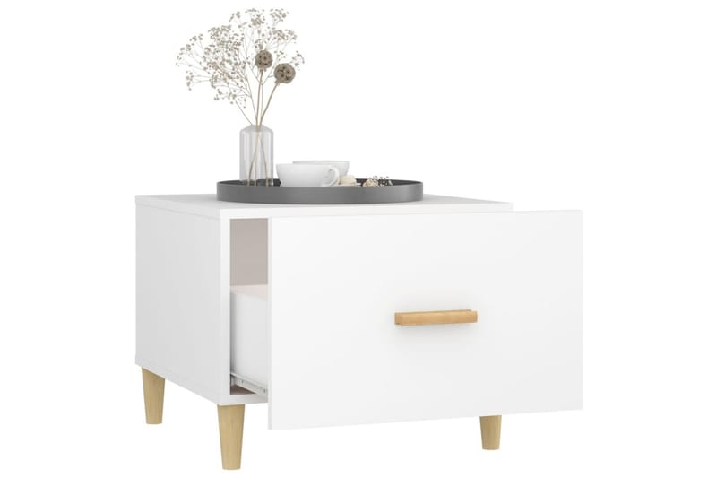 beBasic Salongbord hvit 50x50x40 cm konstruert tre - Hvit - Møbler - Bord - Avlastningsbord - Lampebord & sidebord