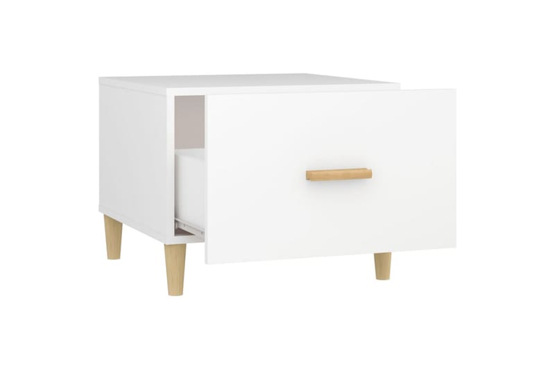 beBasic Salongbord hvit 50x50x40 cm konstruert tre - Hvit - Møbler - Bord - Avlastningsbord - Lampebord & sidebord