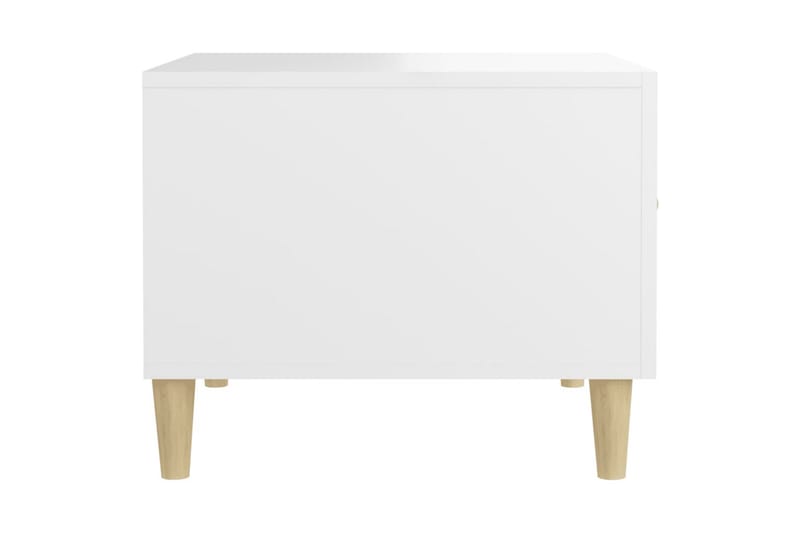 beBasic Salongbord hvit 50x50x40 cm konstruert tre - Hvit - Lampebord & sidebord - Brettbord og småbord