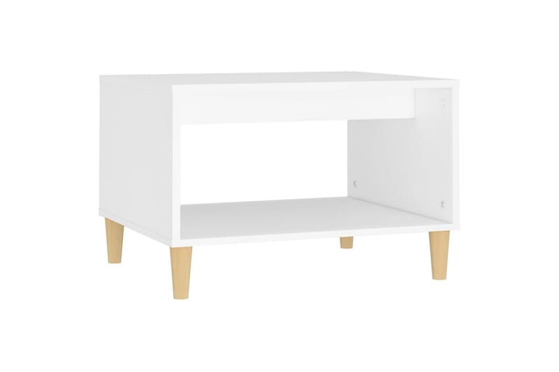 beBasic Salongbord hvit 60x40x50 cm konstruert tre - Hvit - Lampebord & sidebord - Brettbord og småbord