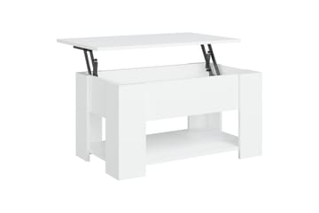 beBasic Salongbord hvit 79x49x41 cm konstruert tre - Hvit - Møbler - Bord - Avlastningsbord - Lampebord & sidebord