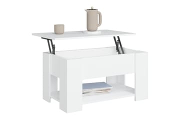 beBasic Salongbord hvit 79x49x41 cm konstruert tre - Hvit - Møbler - Bord - Avlastningsbord - Lampebord & sidebord