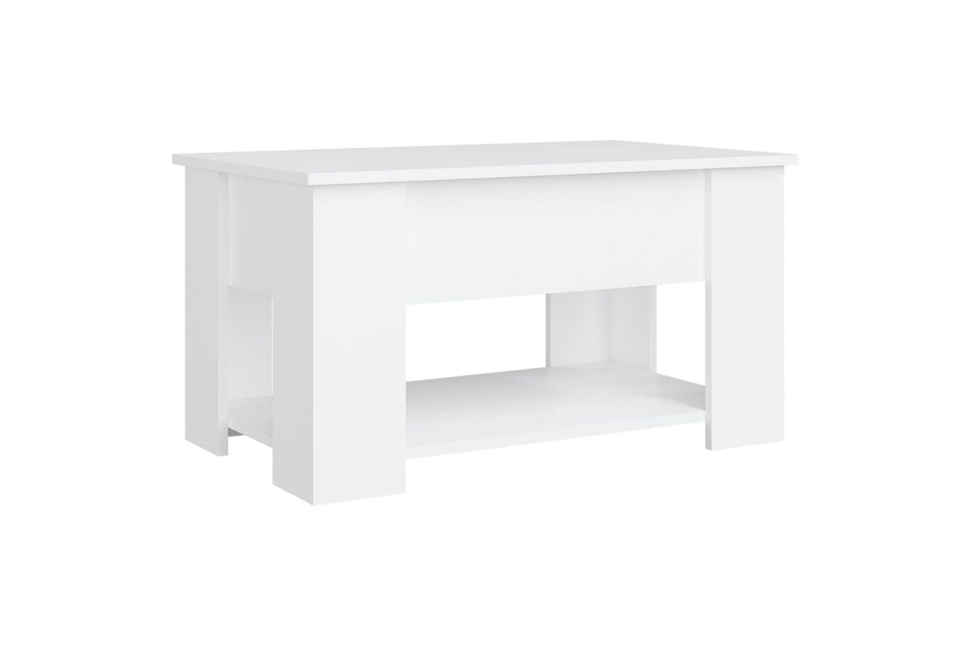 beBasic Salongbord hvit 79x49x41 cm konstruert tre - Hvit - Møbler - Bord - Avlastningsbord - Lampebord & sidebord
