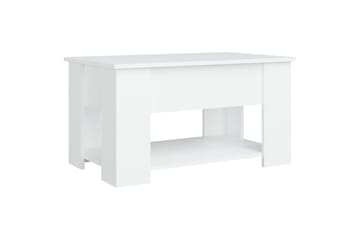 beBasic Salongbord hvit 79x49x41 cm konstruert tre - Hvit - Møbler - Bord - Avlastningsbord - Lampebord & sidebord