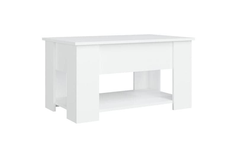 beBasic Salongbord hvit 79x49x41 cm konstruert tre - Hvit - Møbler - Bord - Avlastningsbord - Lampebord & sidebord