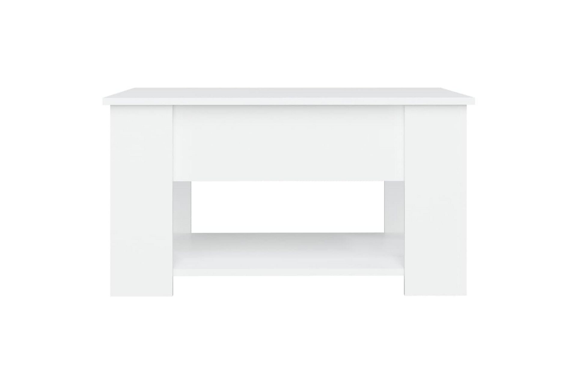 beBasic Salongbord hvit 79x49x41 cm konstruert tre - Hvit - Møbler - Bord - Avlastningsbord - Lampebord & sidebord