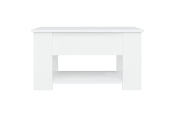 beBasic Salongbord hvit 79x49x41 cm konstruert tre - Hvit - Møbler - Bord - Avlastningsbord - Lampebord & sidebord