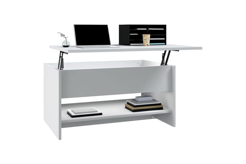 beBasic Salongbord hvit 80x50x40 cm konstruert tre - Hvit - Møbler - Bord - Avlastningsbord - Lampebord & sidebord