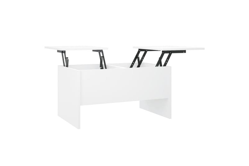 beBasic Salongbord hvit 80x50x42,5 cm konstruert tre - Hvit - Lampebord & sidebord - Brettbord og småbord