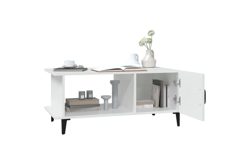 beBasic Salongbord hvit 90x50x40 cm konstruert tre - Hvit - Møbler - Bord - Avlastningsbord - Lampebord & sidebord