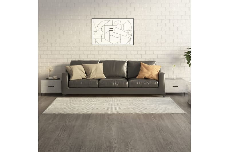 beBasic Salongbord med metallben 2 stk betonggrå 50x50x40 cm - GrÃ¥ - Lampebord & sidebord - Brettbord og småbord