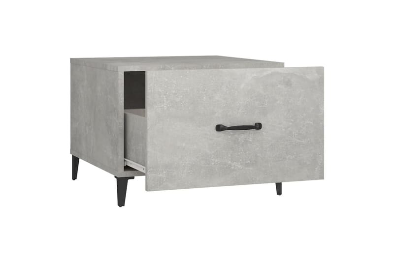 beBasic Salongbord med metallben 2 stk betonggrå 50x50x40 cm - GrÃ¥ - Møbler - Bord - Avlastningsbord - Lampebord & sidebord