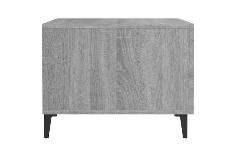 beBasic Salongbord med metallben 2 stk grå sonoma 50x50x40 cm - GrÃ¥ - Møbler - Bord - Avlastningsbord - Lampebord & sidebord