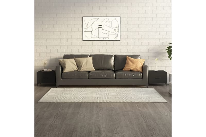 beBasic Salongbord med metallben 2 stk svart 50x50x40 cm - Svart - Møbler - Bord - Avlastningsbord - Lampebord & sidebord
