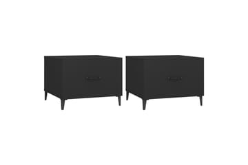 beBasic Salongbord med metallben 2 stk svart 50x50x40 cm - Svart - Møbler - Bord - Avlastningsbord - Lampebord & sidebord