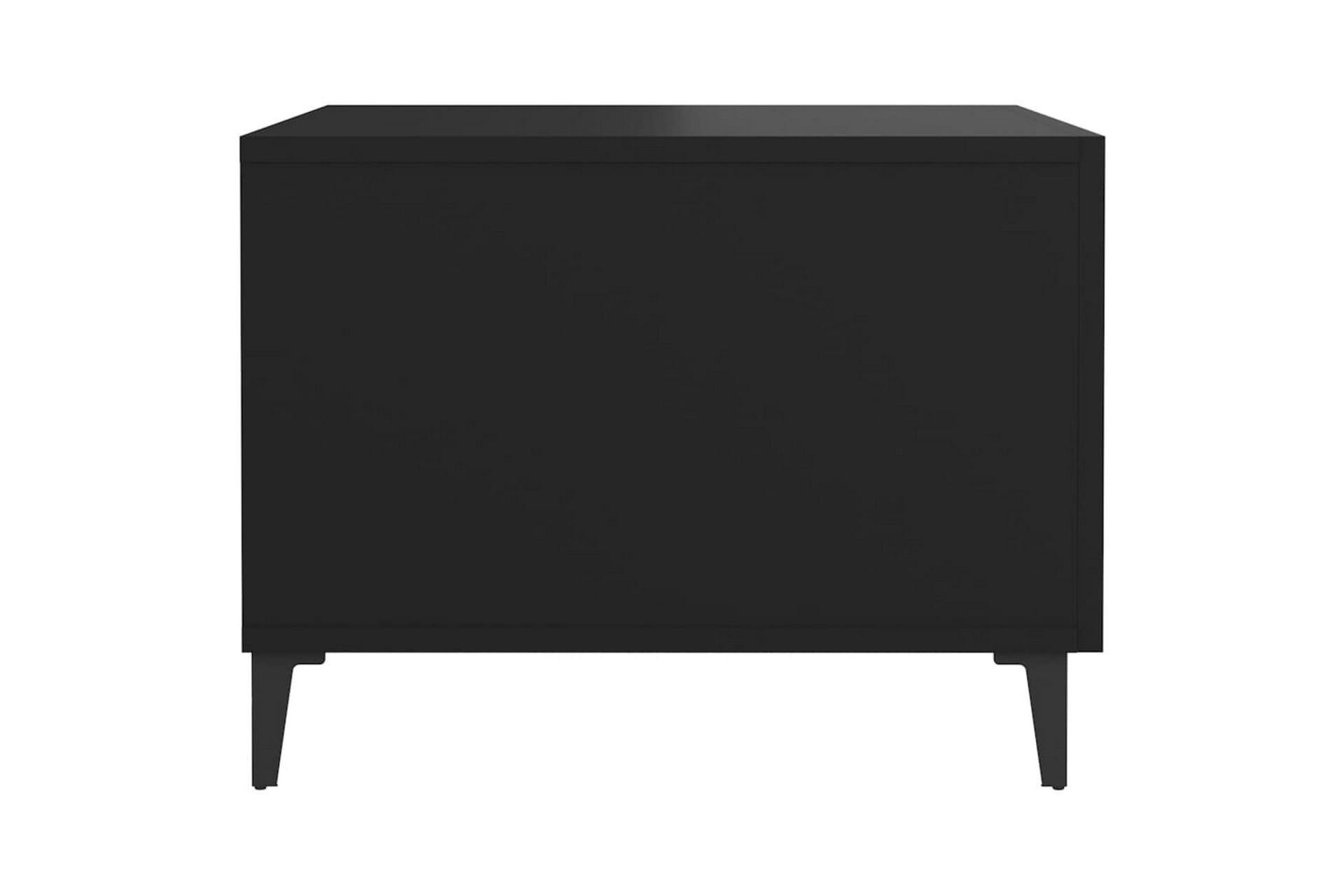 beBasic Salongbord med metallben 2 stk svart 50x50x40 cm - Svart - Møbler - Bord - Avlastningsbord - Lampebord & sidebord