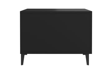 beBasic Salongbord med metallben 2 stk svart 50x50x40 cm - Svart - Møbler - Bord - Avlastningsbord - Lampebord & sidebord
