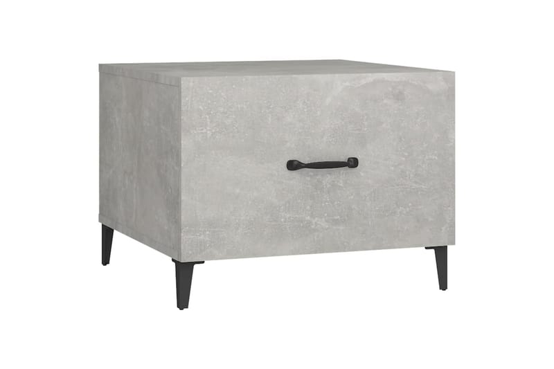 beBasic Salongbord med metallben betonggrå 50x50x40 cm - GrÃ¥ - Møbler - Bord - Avlastningsbord - Lampebord & sidebord