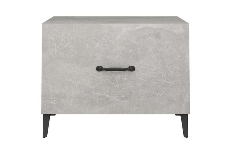 beBasic Salongbord med metallben betonggrå 50x50x40 cm - GrÃ¥ - Møbler - Bord - Avlastningsbord - Lampebord & sidebord