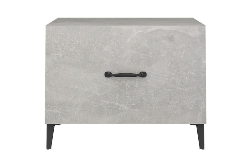 beBasic Salongbord med metallben betonggrå 50x50x40 cm - GrÃ¥ - Lampebord & sidebord - Brettbord og småbord