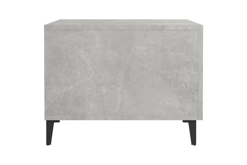 beBasic Salongbord med metallben betonggrå 50x50x40 cm - GrÃ¥ - Møbler - Bord - Avlastningsbord - Lampebord & sidebord