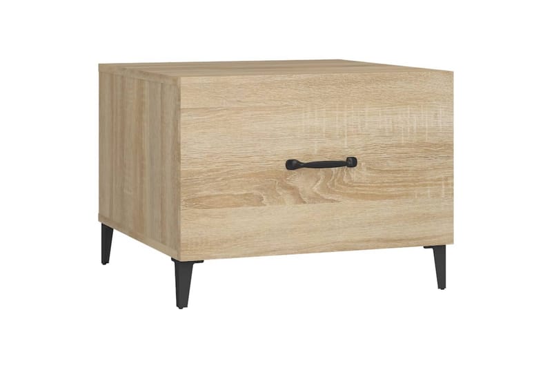 beBasic Salongbord med metallben sonoma eik 50x50x40 cm - Brun - Møbler - Bord - Avlastningsbord - Lampebord & sidebord