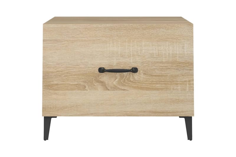 beBasic Salongbord med metallben sonoma eik 50x50x40 cm - Brun - Møbler - Bord - Avlastningsbord - Lampebord & sidebord