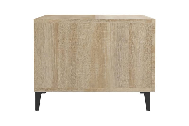 beBasic Salongbord med metallben sonoma eik 50x50x40 cm - Brun - Møbler - Bord - Avlastningsbord - Lampebord & sidebord